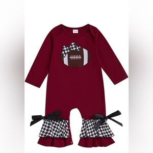 Baby girl jumpsuit /romper boutique football